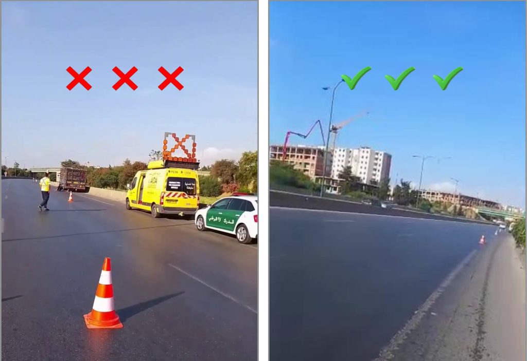 Réouverture de l’Autoroute Est-Ouest au niveau de Birtouta après l’élimination du risque lié à la chute d’un câble électrique.